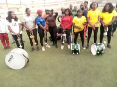 Band Girls Joins Plateau United Supporters Club