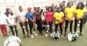 Band Girls Joins Plateau United Supporters Club