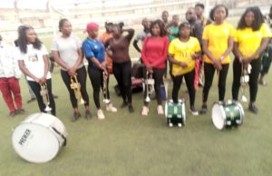 Band Girls Joins Plateau United Supporters Club