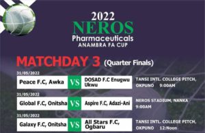 AITEO FA Cup: Quarter Final Fixtures Set To Be Settled In Anambra