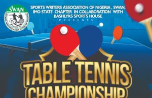Imo Swan Secondary Schools Table Tennis Championship Holds Saturday June 4