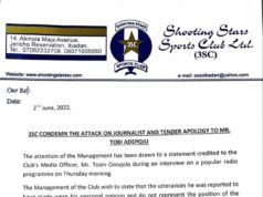 3SC Deny Media Officer, Apologies To Tobi Adepoju