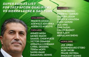 2023 AFCONQ: Osimhen,Musa,Balogun return to Super Eagles squad for qualifiers