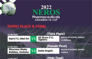 AITEO CUP: Peace F.C Faces Tough Test Against NNL Side, Nnewi United In Anambra FA Cup Final