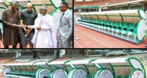 Abuja Stadium Gets New FIFA-Approved VIP Team Shelter…Sunday Dare Thanks President Buhari