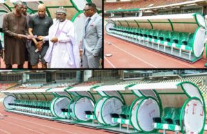 Abuja Stadium Gets New FIFA-Approved VIP Team Shelter…Sunday Dare Thanks President Buhari