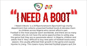 Sports247 Launches ‘I Need A Boot Campaign’ In Bid To Help Upcoming Grassroots Talents For Future Excellence