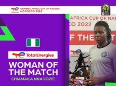 2022 WAFCON: Chiamaka Nnadozie Awarded Woman Of The Match In Falcons Semifinal Defeat Against Morocco