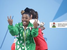 BIRMINGHAM 2022 : Team Nigeria With The Third Medal As Folashade Lawal Rafiatu Wins Gold In Weightlifting
