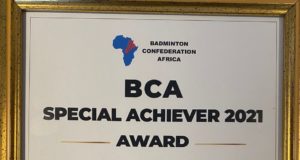 Historic Nigerian Badminton Gold Winner, Eniola Bolaji Receives Continental Award