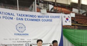 Sunday Dare Gets Kukkiwon Award as International Masters, Examiners Courses End in Lagos