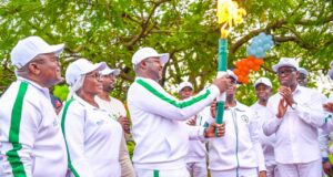 President Muhammadu Buhari Flags Off Torch Of Unity For 21st National Sports Festival