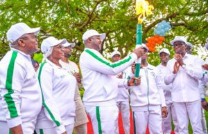 President Muhammadu Buhari Flags Off Torch Of Unity For 21st National Sports Festival