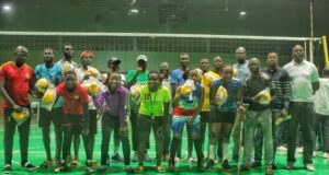 Maj Gen Gagariga Donates Balls to National Volleyball Division 1 and 2 Teams