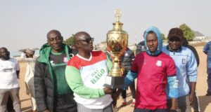 Tornadoes Chairman Storms Team’s Training Ground, Showers Encomiums On Players & Coaches For Clinching Gusau/Ahlan Pre-season Trophy