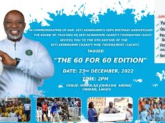 Seyi Akinwunmi Charity Foundation Mini-Tournament: Sixty Students To Get Scholarships