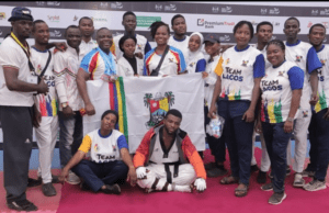 NSF Delta 2022: Lagos Taekwondo Team Receives Medals At The Multi-Purpose Hall Of Stephen Keshi Stadium