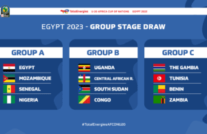 Egypt 2023 : Flying Eagles To Play Host Nation, Senegal And Mozambique