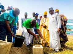 Sunday Dare Lays Foundation for Block of Classrooms at Girls High School