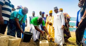 Sunday Dare Lays Foundation for Block of Classrooms at Girls High School