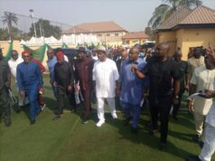 Minister Of Sports, Sunday Dare Laud Senator Ifeanyi Ubah As a Football Revolutionarist, Commission His Multipurpose Sports Club