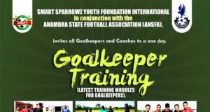 Smart Sparrowz Youth Foundation International Brings One Day Goalkeeper Training To Anambra