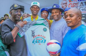 Amokachi,Obasa, Leads Ex-Eagles, Assembly Members, To Mobilise Support For Sanwo-Olu,Tinubu, APC Candidates