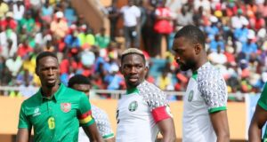 AFCON’23 Qualifier: Super Eagles Arrive Nigeria Beaming Over Triumph