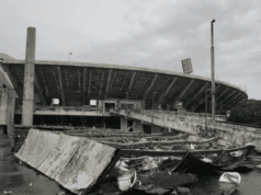 Crashed Floodlight Mast At National Stadium Lagos, Sports Minister Harps On Regular Maintenance Of Sporting Facilities