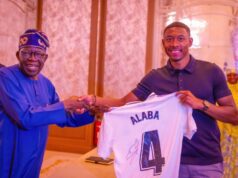 Real Madrid’s David Alaba Engages with Nigerian President Tinubu