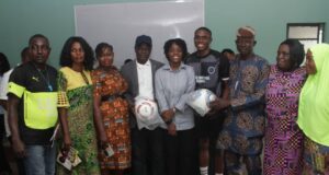 NUGA Highest Goal Scorer, Ogundele Visits Alma Mater, Offers Scholarships To 10 Students