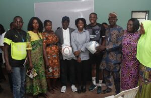 NUGA Highest Goal Scorer, Ogundele Visits Alma Mater, Offers Scholarships To 10 Students