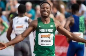 Usheoritse Itsekiri Emerges as Two-Time National Champion and Nigeria’s Fastest Man in 2023