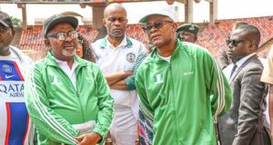 Minister Of Sports Development Undertakes Inspection Tour Of Moshood Abiola National Stadium …Urges Nigerian Referees to build on recent success, during visit