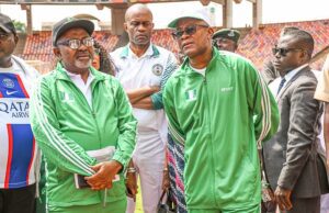 Minister Of Sports Development Undertakes Inspection Tour Of Moshood Abiola National Stadium …Urges Nigerian Referees to build on recent success, during visit