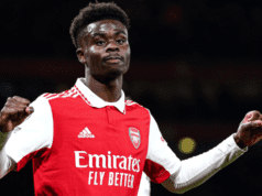 Bukayo Saka Nominated For PFA Players’ Player Of The Year Award
