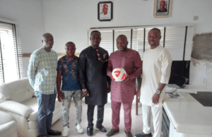 Abia State Commissioner For Sports & Youth Development Host General Secretary, Nigeria Teqball Federation, Ndudi Edede