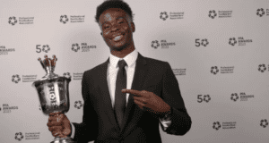 Bukayo Saka Clinches Men’s PFA Young Player of The Year Award
