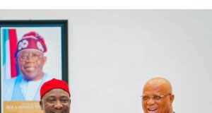 NFF President Visits Gov.Umo Eno, Says Next Six Super Eagles’ Matches To Be Held In Uyo
