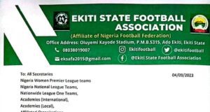 Ekiti State Football Association Announces Affiliation Fees for 2023/2024 Football Season