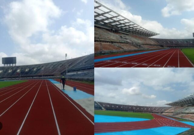 National Stadium Surulere Undergoes Transformation With New Tartan Tracks, Football Field, Scoreboard