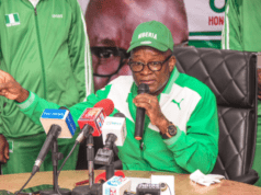 John Enoh Charges Team Nigeria To Fly High At Olympics, Officially Hands Over Team Nigeria Contingent To The NOC And NPC