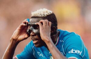 Victor Osimhen Named Man of the Match in Napoli’s Champions League Win Over Sporting Braga.