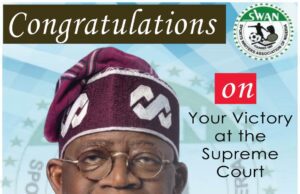 SWAN Congratulates Tinubu, Wants Sports Development Top Priority In Renewed Hope Agenda