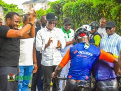 Honorable Minister of Sports Development Enthused By Cyclers