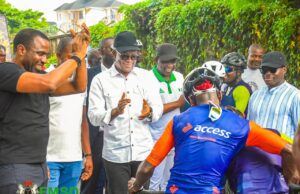 Honorable Minister of Sports Development Enthused By Cyclers
