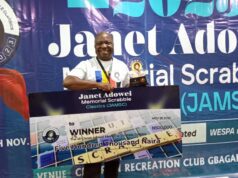 Jacob Wins 4th Janet Adowei Scrabble Classics, Tourney Gains International Status