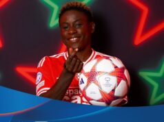 SL Benfica’s Christy Ucheibe Shines, Earns Woman Of Match Accolade In UWCL Clash