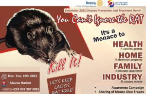 Rotary Club Of Ikeja-Alausa Wages War Against Rats in Lagos