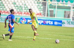 Junior Osaghae Late Heroics Secure a 1-0 Triumph for Bendel Insurance Against Lobi Stars